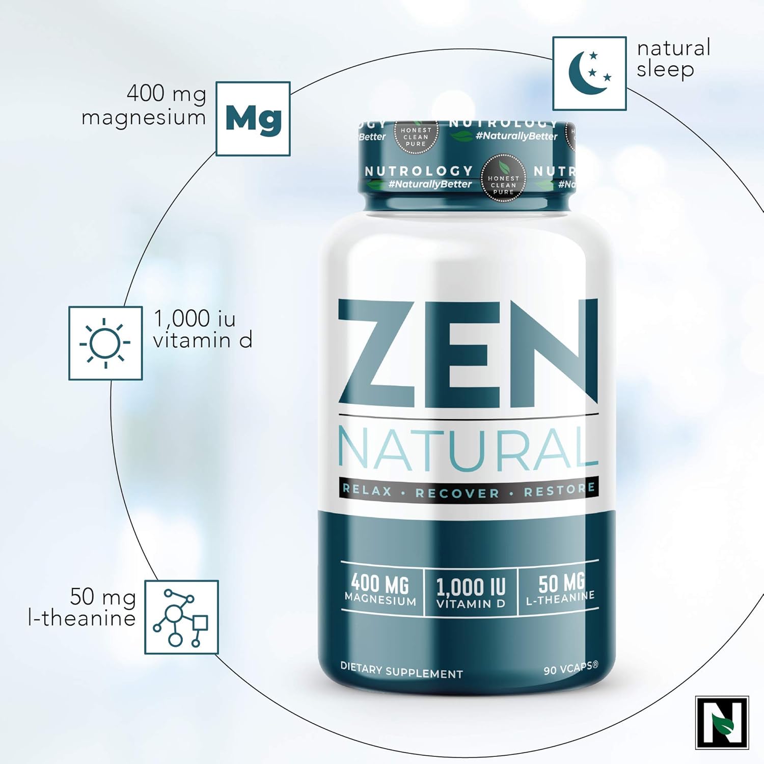 Nutrology TRIPACT Protein Powder & Zen Natural Magnesium Bundle - Creamy Chocolate Protein Shake & Relaxing Supplement