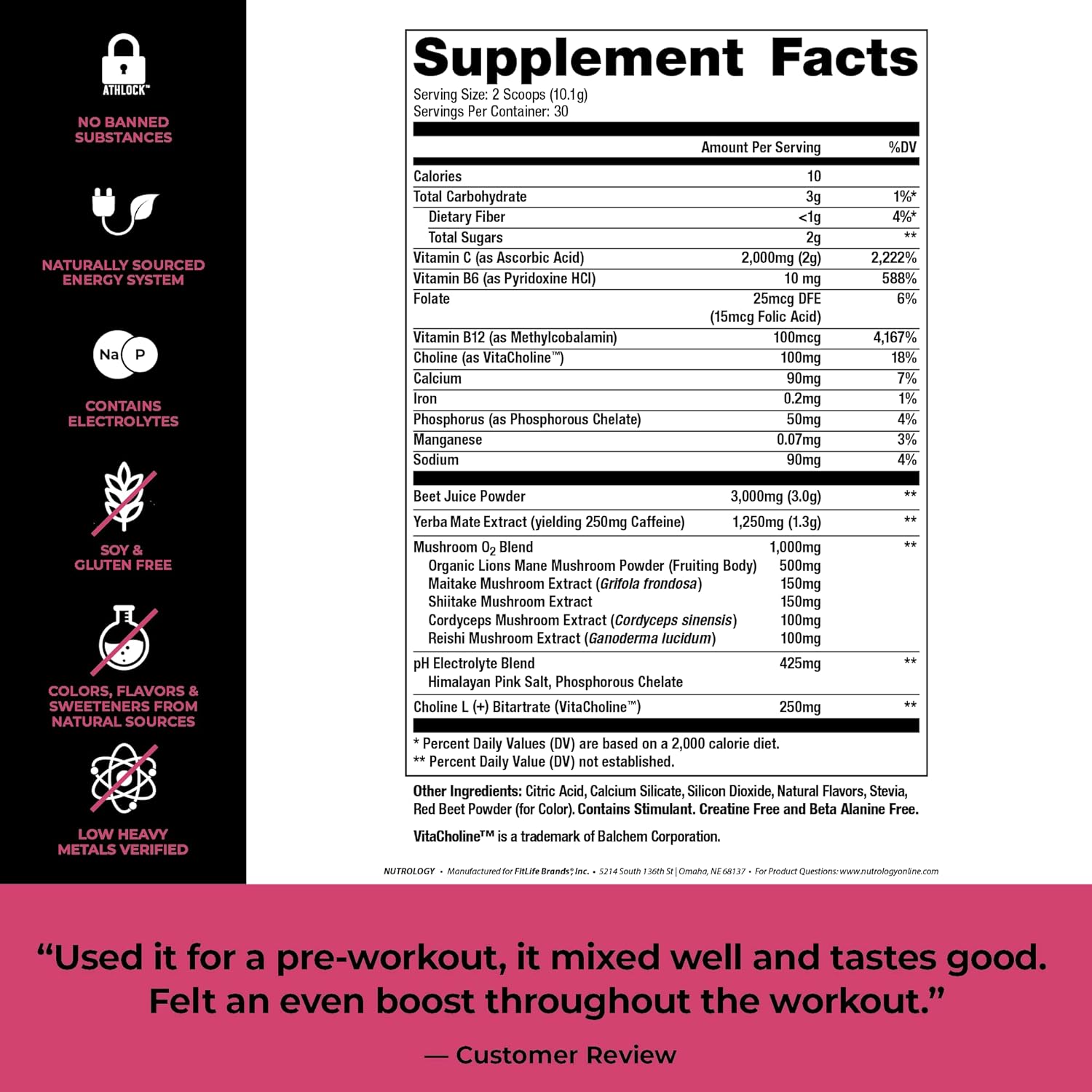 Nutrology TRIPACT Vanilla Latte Cinnamon Protein Powder & Beet Natural O2 Passion Fruit Pre Workout Bundle