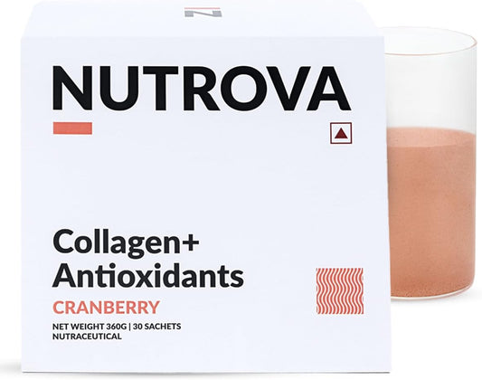 NUTROVA Collagen and Antioxidants Supplement for Skin Health and Aging Defense