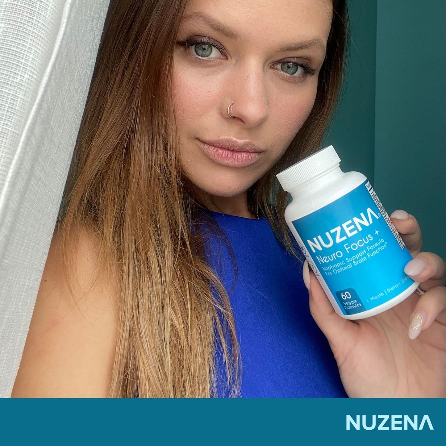 Nuzena Neuro Focus +: 60 Capsules of Advanced Nootropic Formula with Choline for Memory, Brain Speed, Energy, and Focus - Made in USA