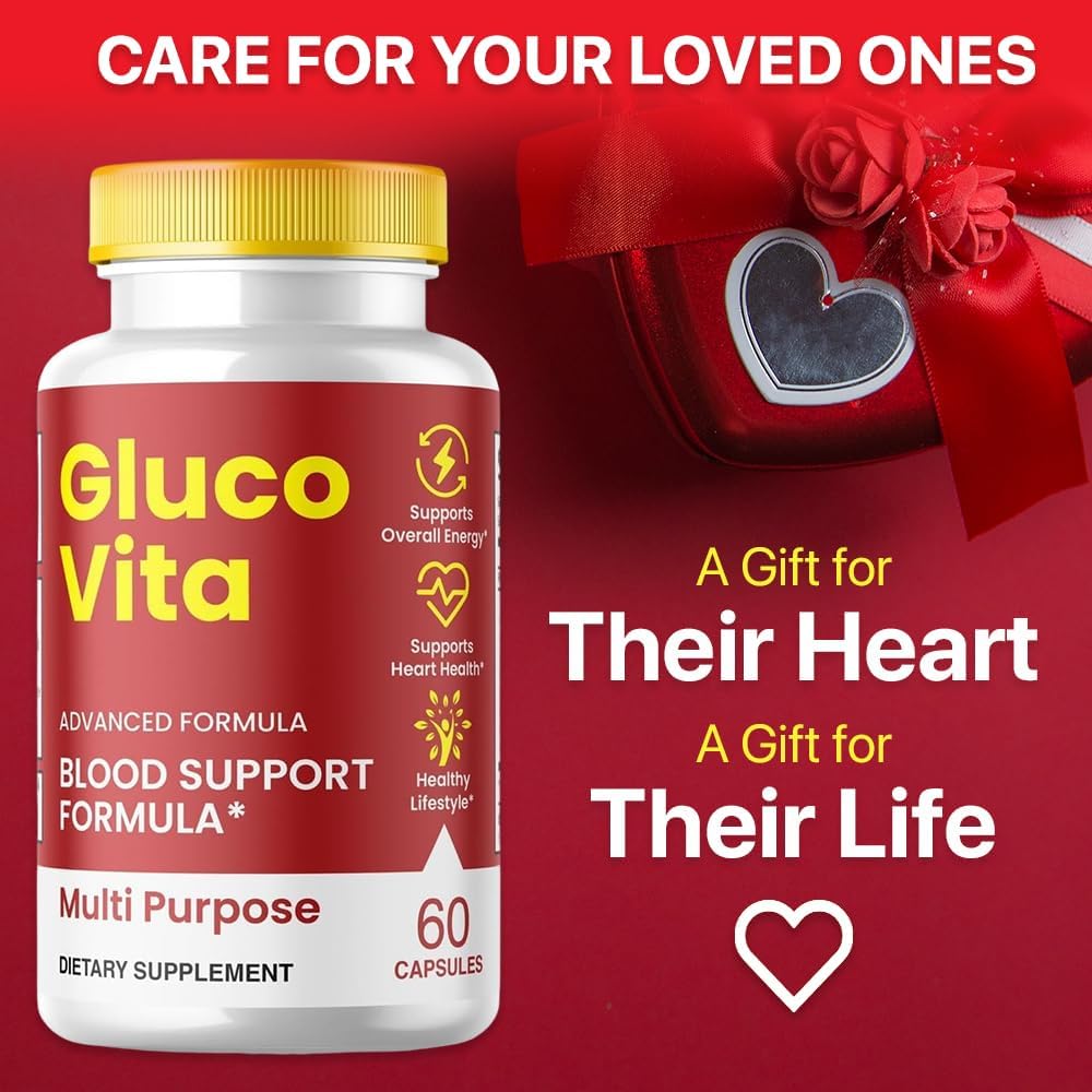 Official GlucoVita Blood Support Capsules - All-Natural 60 Capsules for Overall Well-Being