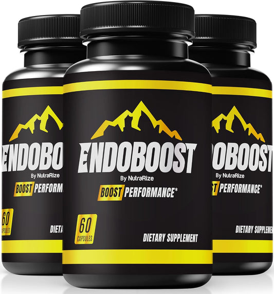 Official NutraRize Endoboost for Men - 3 Pack of Advanced Formula Capsules for Enhanced Performance and Health - Endobost Reviews