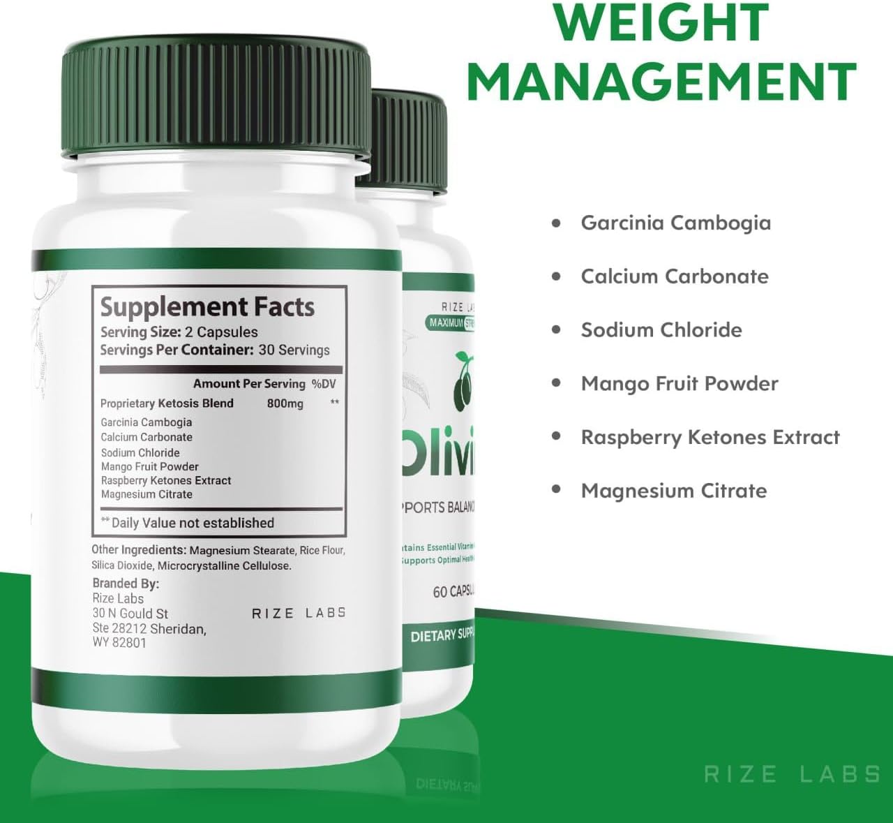 Official Olivine  Slimming Formula  Supplement Capsules - Superfood for Total Body Wellness & Healthy Lifestyle, Lean Physique Pills, Advanced Formula (60 Capsules)