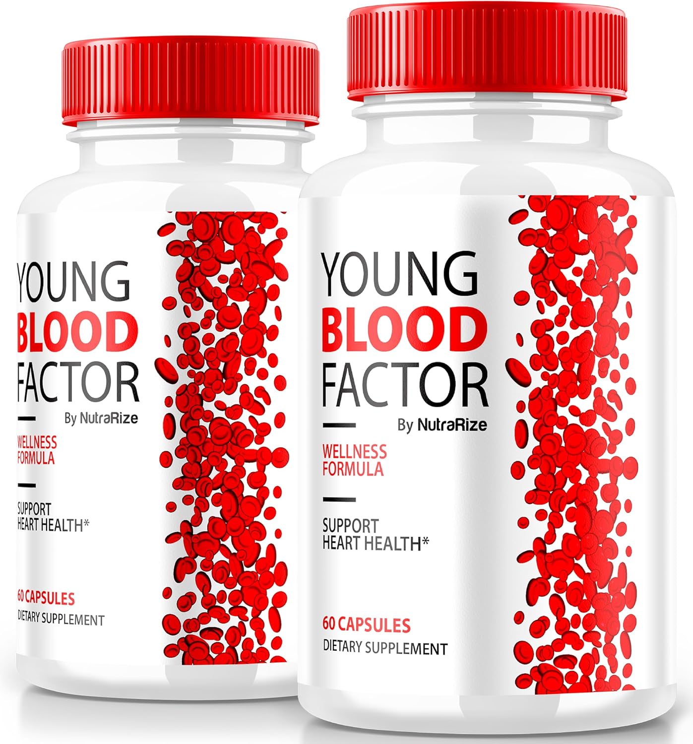 Official Young Blood Factor Capsules (2 Pack) - Natural Blood Vessel Cleaner Supplement for Healthy Levels - Support Pills (120 Capsules)