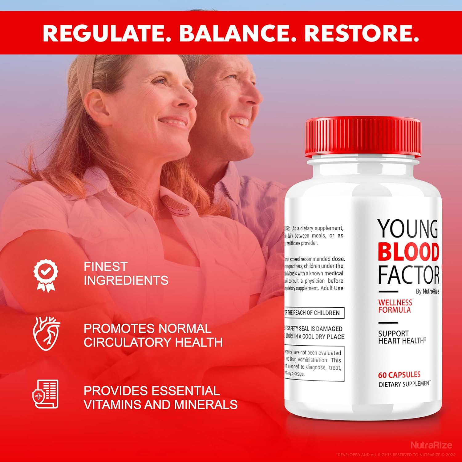 Official Young Blood Factor Capsules (2 Pack) - Natural Blood Vessel Cleaner Supplement for Healthy Levels - Support Pills (120 Capsules)