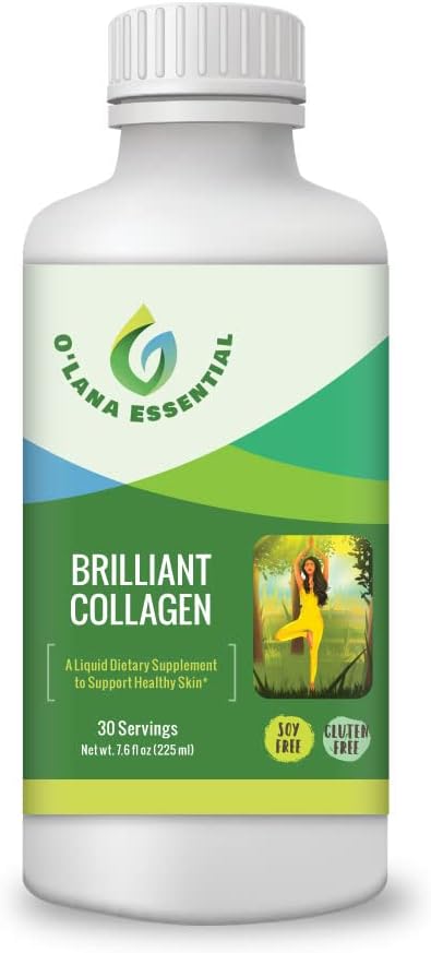 O'Lana Essential LLC Marine Liquid Collagen Supplement with Morikol Tripeptide - 1,000mg for Healthy Skin, Hair, Nails, and Joint Support