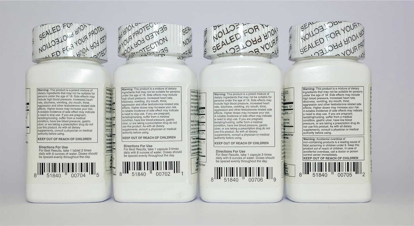One Month Supply Anabolic Research Power Stack Test Support System with Test-600x, Deca 200, VAR 10, and Tren 75