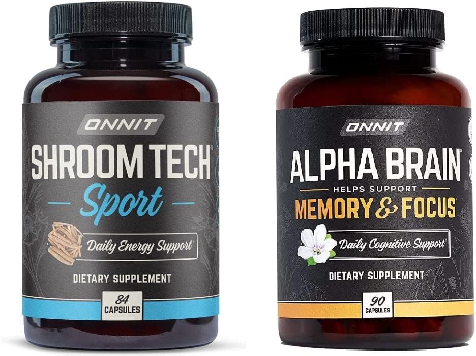 ONNIT Alpha Brain Mushroom Supplement - Boost Cognitive Function & Focus