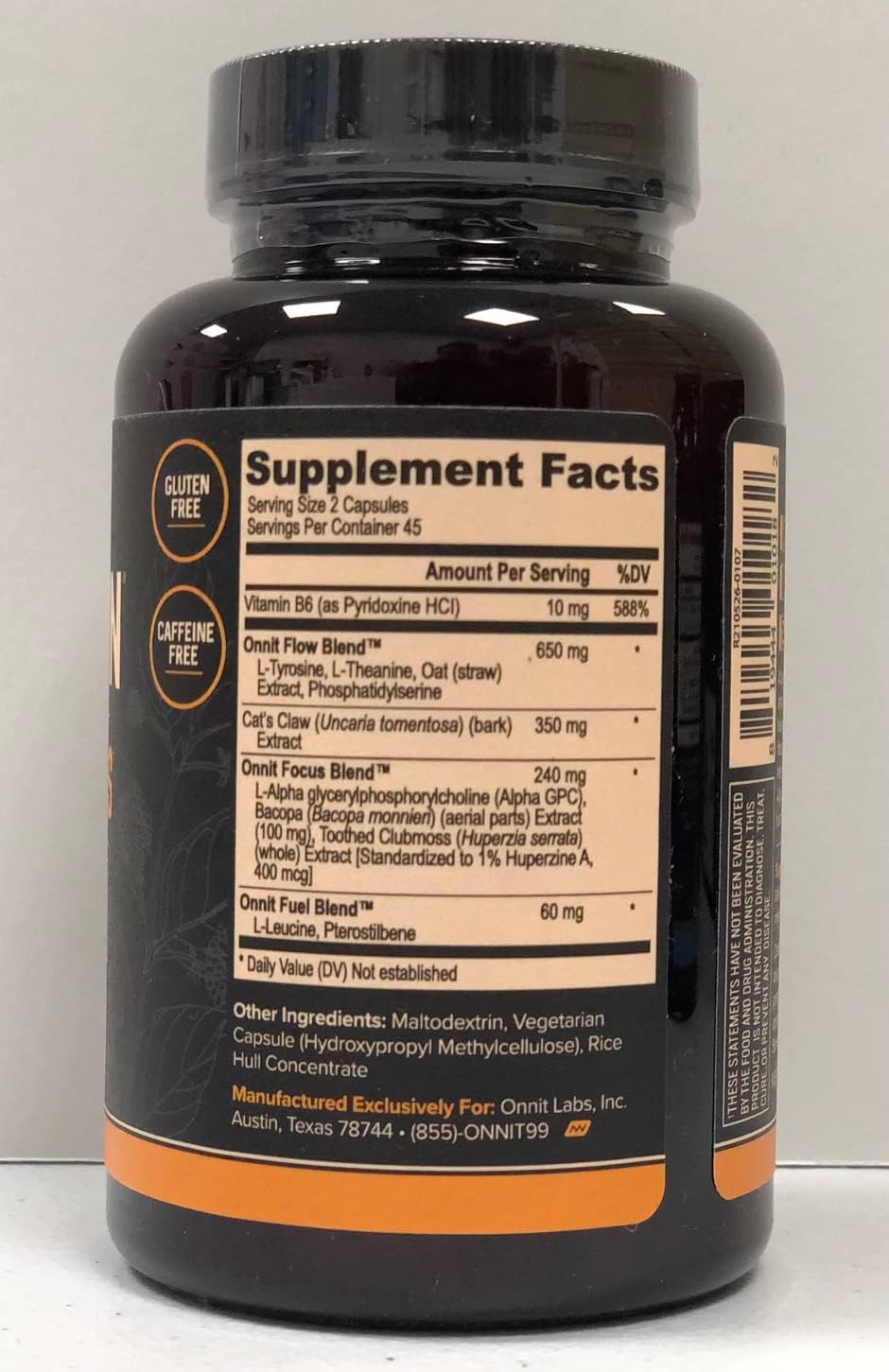 ONNIT Alpha Brain Mushroom Supplement - Boost Cognitive Function & Focus