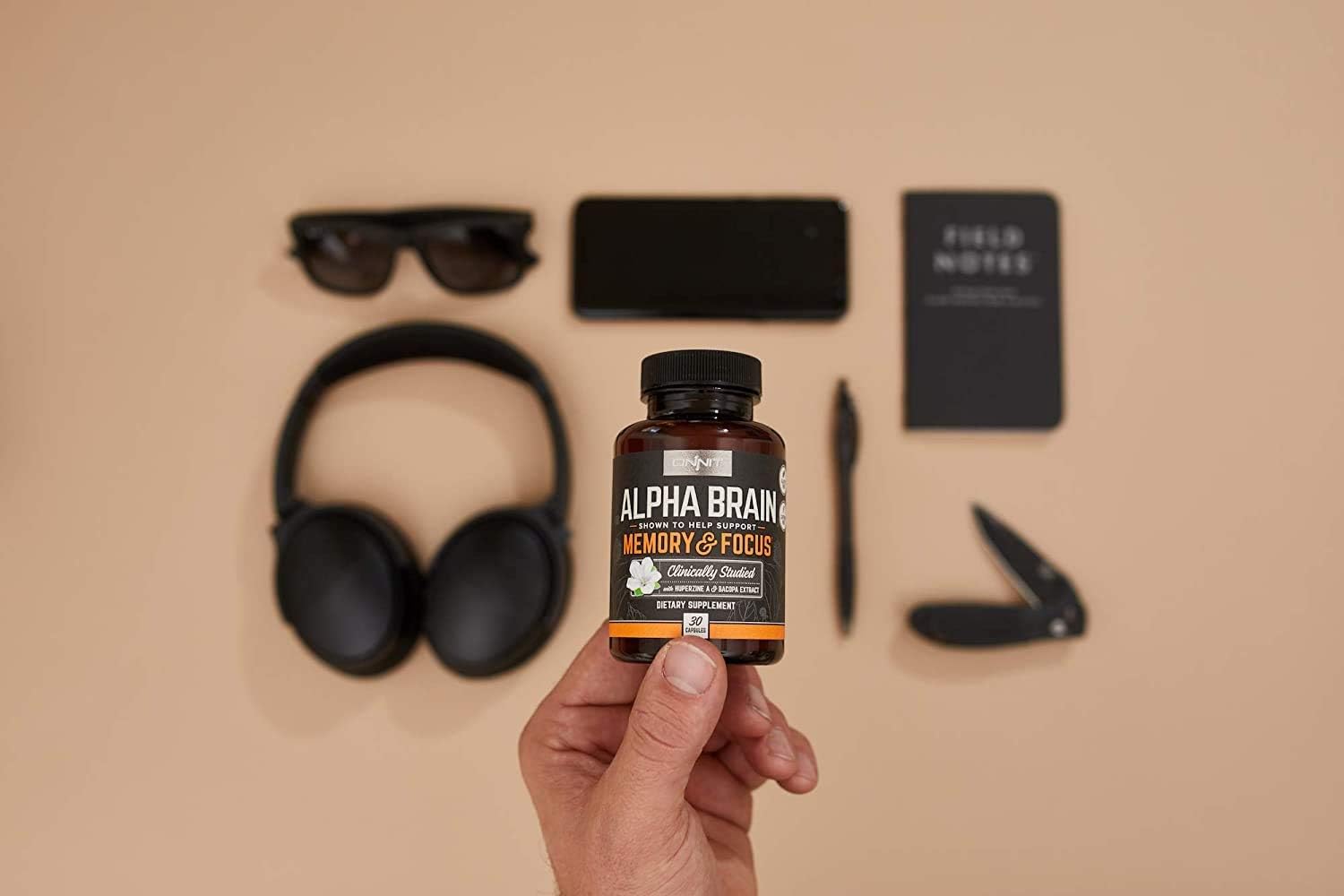 Onnit Nootropic and Sports Nutrition Bundle - Alpha Brain (90ct) and Grass Fed Vanilla Whey Protein