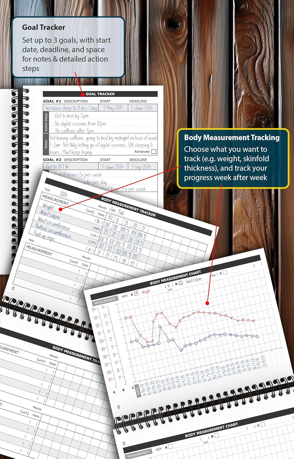 OptiLiving Publishing 12-Week Intermittent Fasting Tracker: Log Fasted Hours, Food Intake,  Slimming Formula , Exercise, Sleep, & More - A5 Spiral Bound