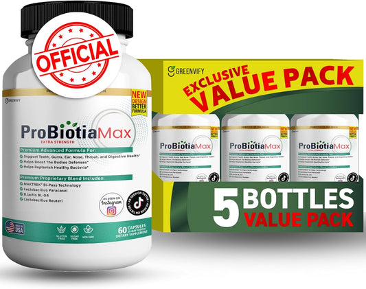 Oral Probiotic Supplement 40 Billion CFU Supports Teeth & Gum Health Gluten Free - 60 Capsules