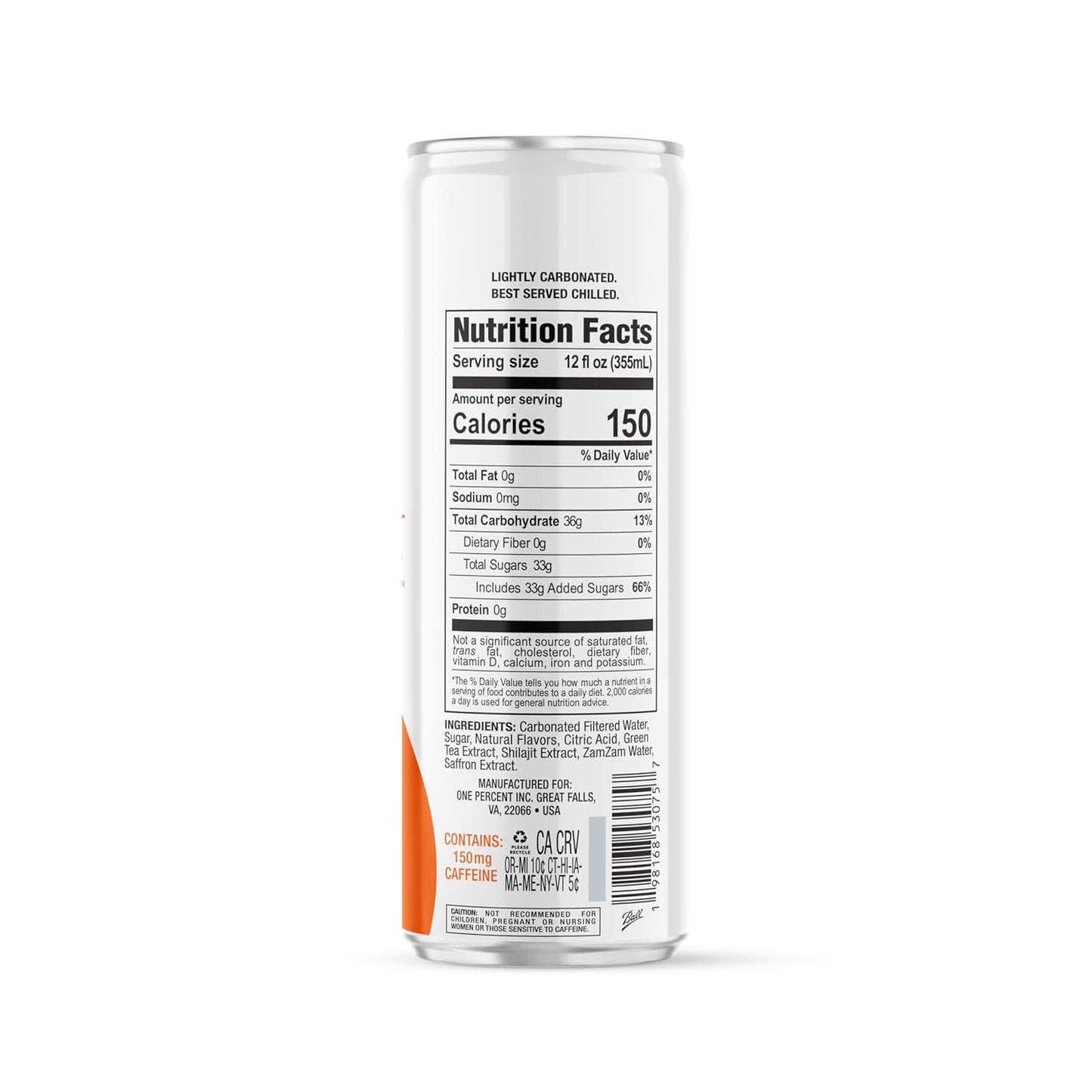 Orange Peach Shilajit Energy Drink - Natural Energy Boost with Shilajit Extracts and Antioxidants