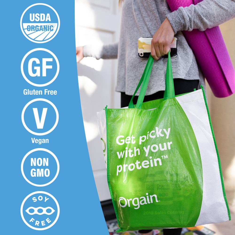 Orgain Organic Vegan Protein Powder Variety Pack - Vanilla Bean & Creamy Chocolate Fudge, 21g Plant Based Protein, Gluten/Dairy/Soy Free, No Sugar Added, With Iron & Prebiotics, 1.94lb & 2.03lb