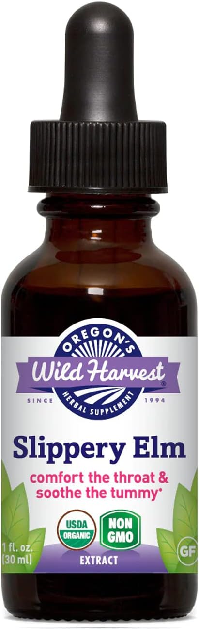Organic 1:4 Slippery Elm Extract from Oregon's Wild Harvest - 1 fl oz