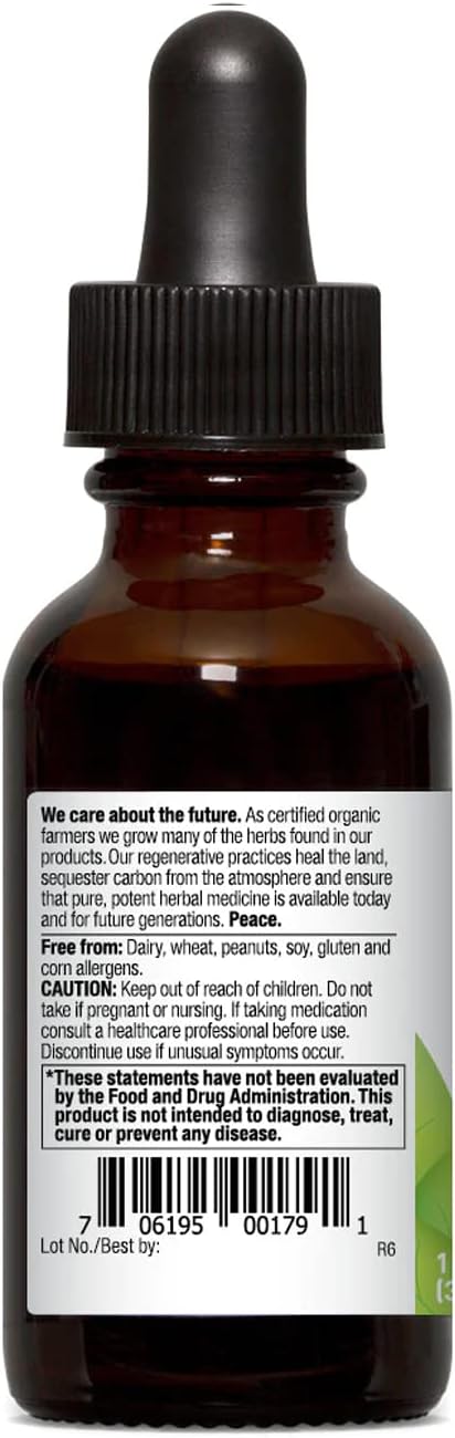 Organic 1:4 Slippery Elm Extract from Oregon's Wild Harvest - 1 fl oz