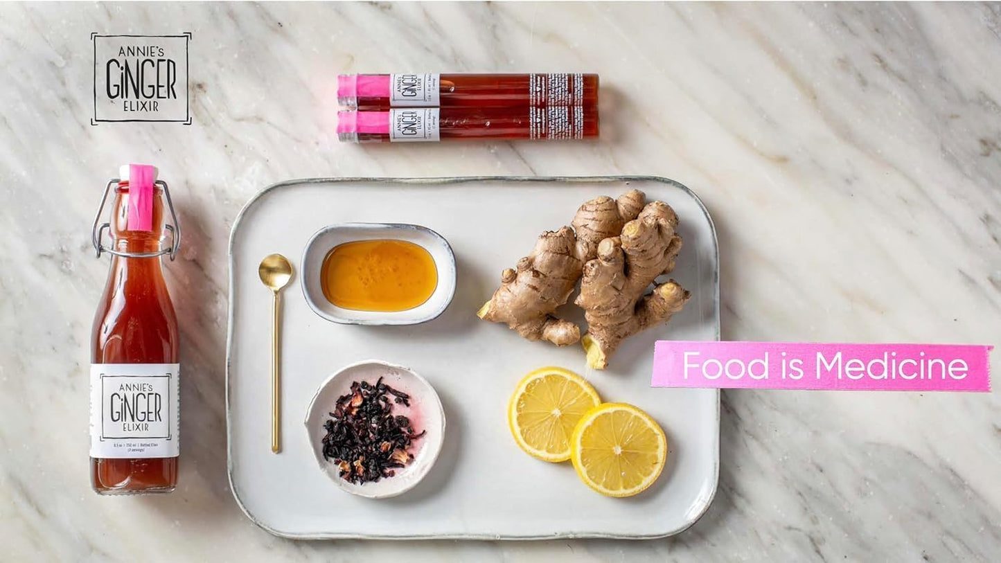 Organic 17oz Ginger Elixir Shot for Digestive Cleanse and Immune Defense, Non-GMO Wellness Tonic