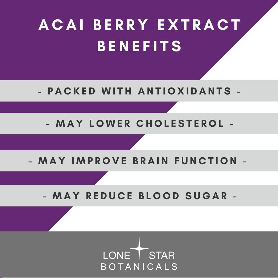 Organic Açai Berry Superfood Powder - 3.52oz (100g) - Rich in Antioxidants, Vitamins, and Minerals - Ideal for Smoothies, Soups, and Salads