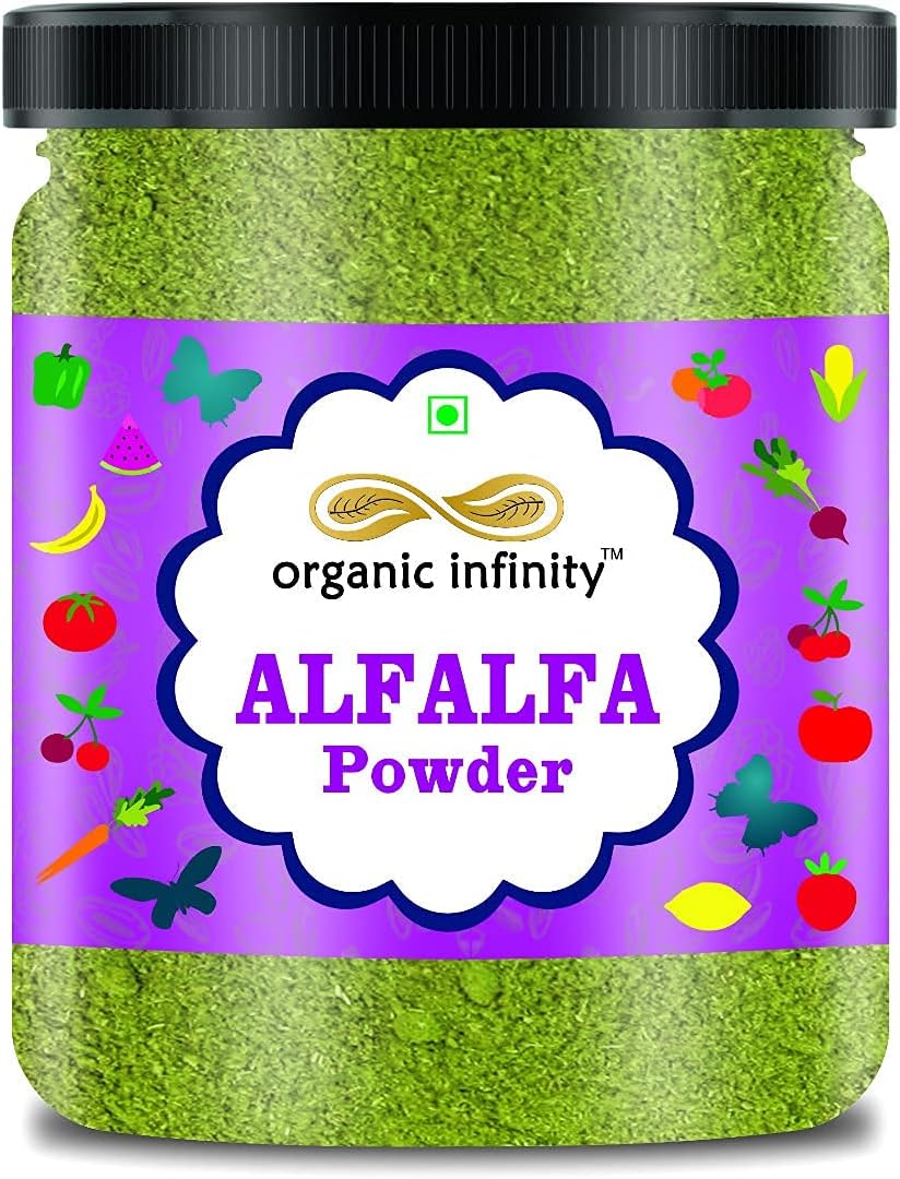 Organic Alfalfa Grass Powder - 500g (17.6 oz) - Medicago Sativa Supplement