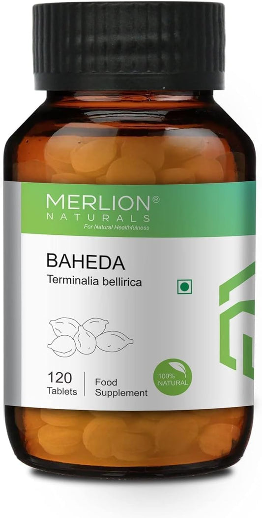 Organic Baheda Capsules (120 Count) | Terminalia Bellirica Extract | 500mg Tablet Size