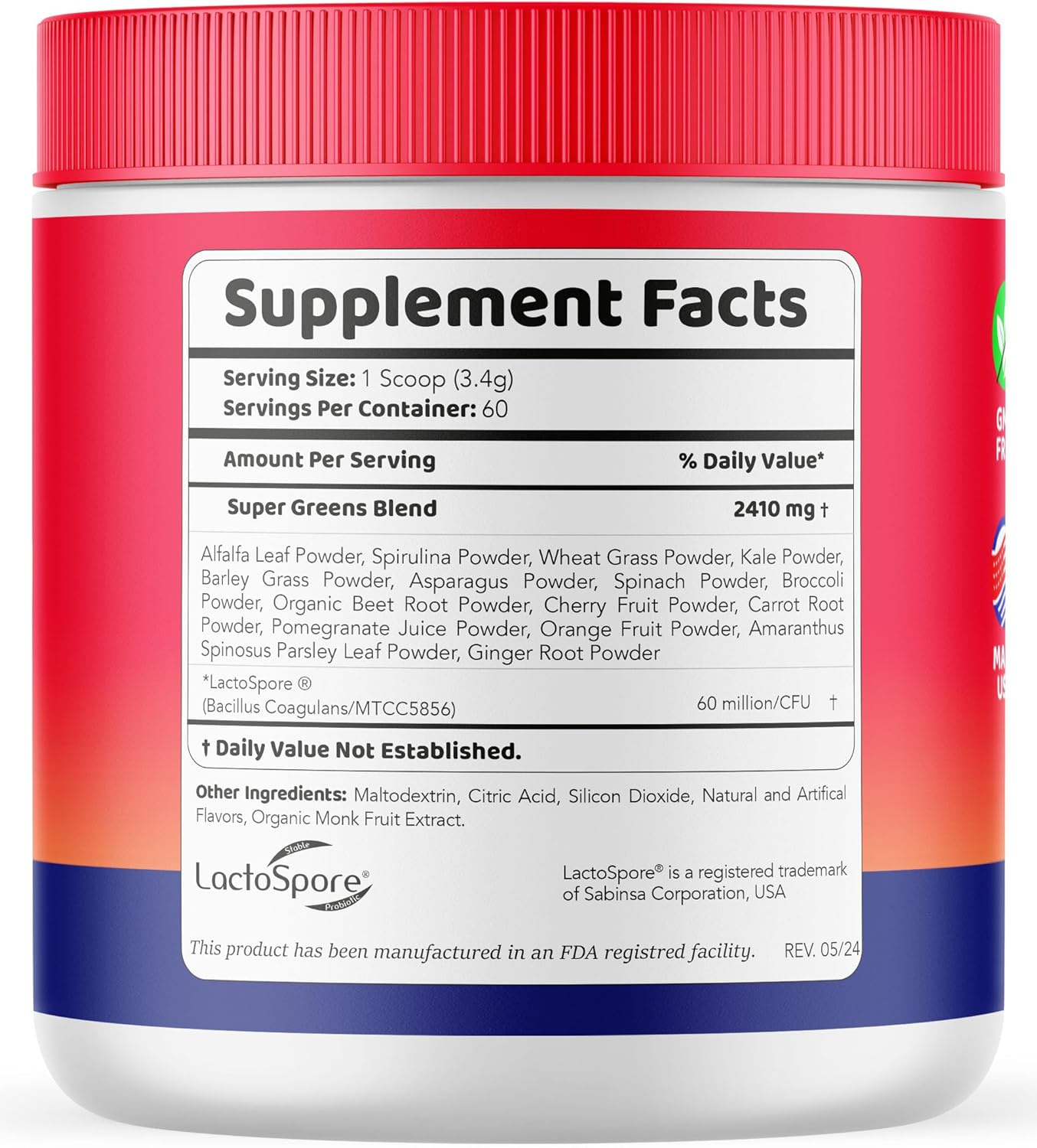 Organic Baobab Bliss Powder (5 Pack) - Natural Fiber Supplement - 150 Servings - 5 Months Supply