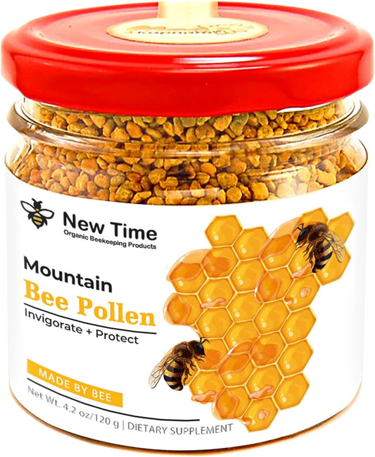 Organic Bee Pollen Granules for Women - Natural Dietary Supplement for Morning Energy Boost - 120g (4.2oz)