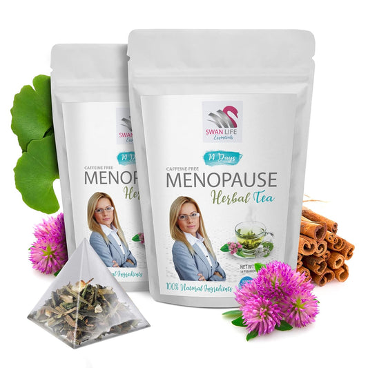 Organic Black Cohosh Menopause Tea - Herbal Blend for Menopause Relief - Non-GMO, Caffeine-Free, 100% Natural - 56 Tea Bags