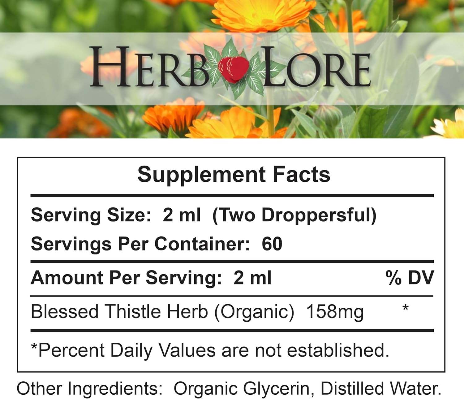 Organic Blessed Thistle Extract Tincture - Liquid Breastmilk Supplement for Lactation Support (4 fl oz)