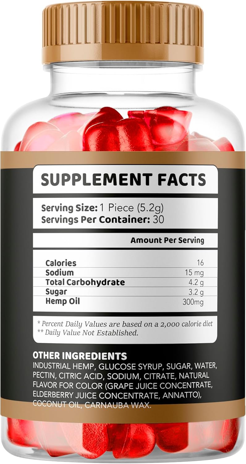 Organic BlissRoots Gummies - 300 mg per Gummy - 30 Gummies - 1 Month Supply