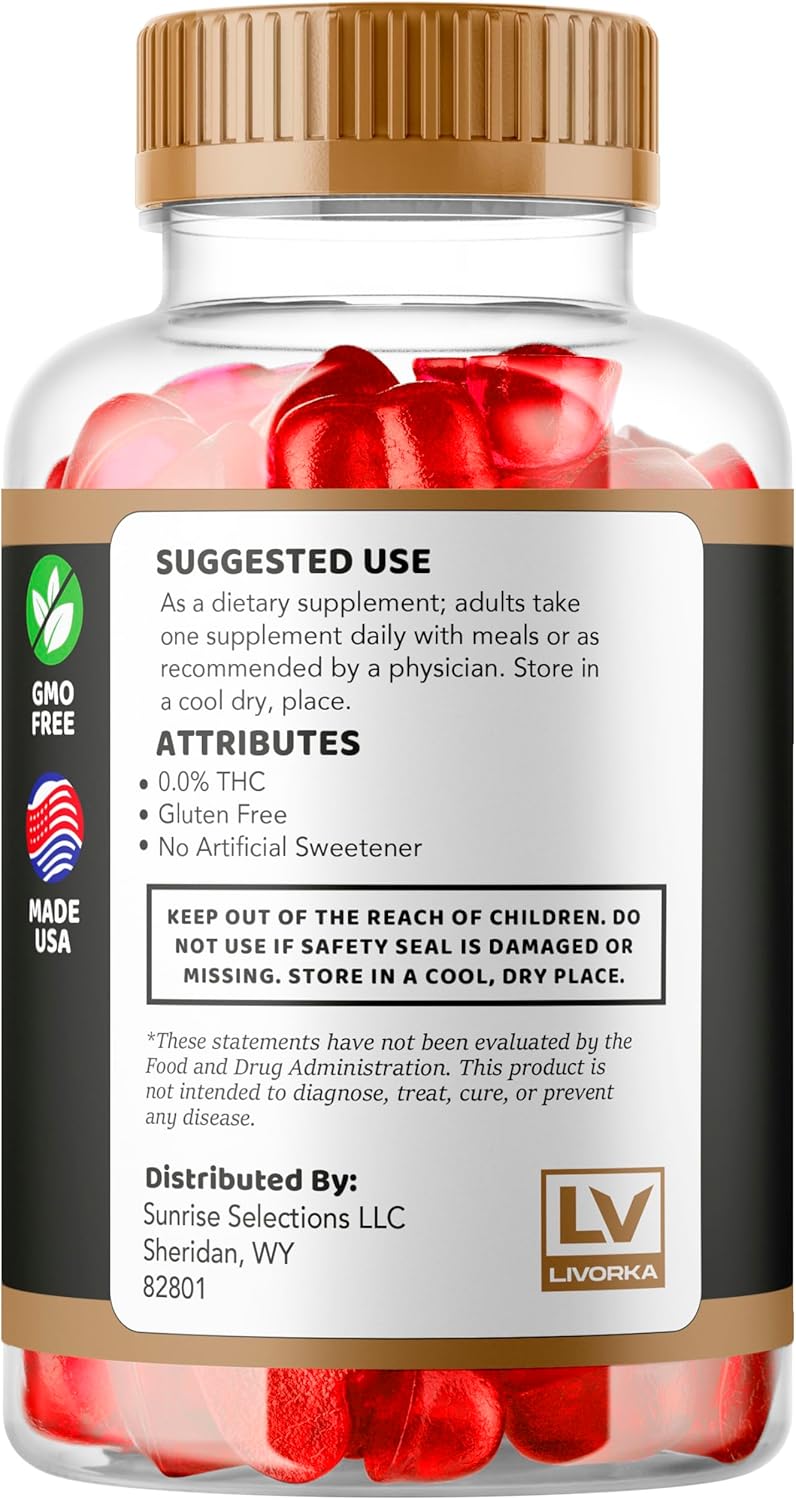 Organic BlissRoots Gummies 90 Count - 3 Month Supply, 300mg per Gummy