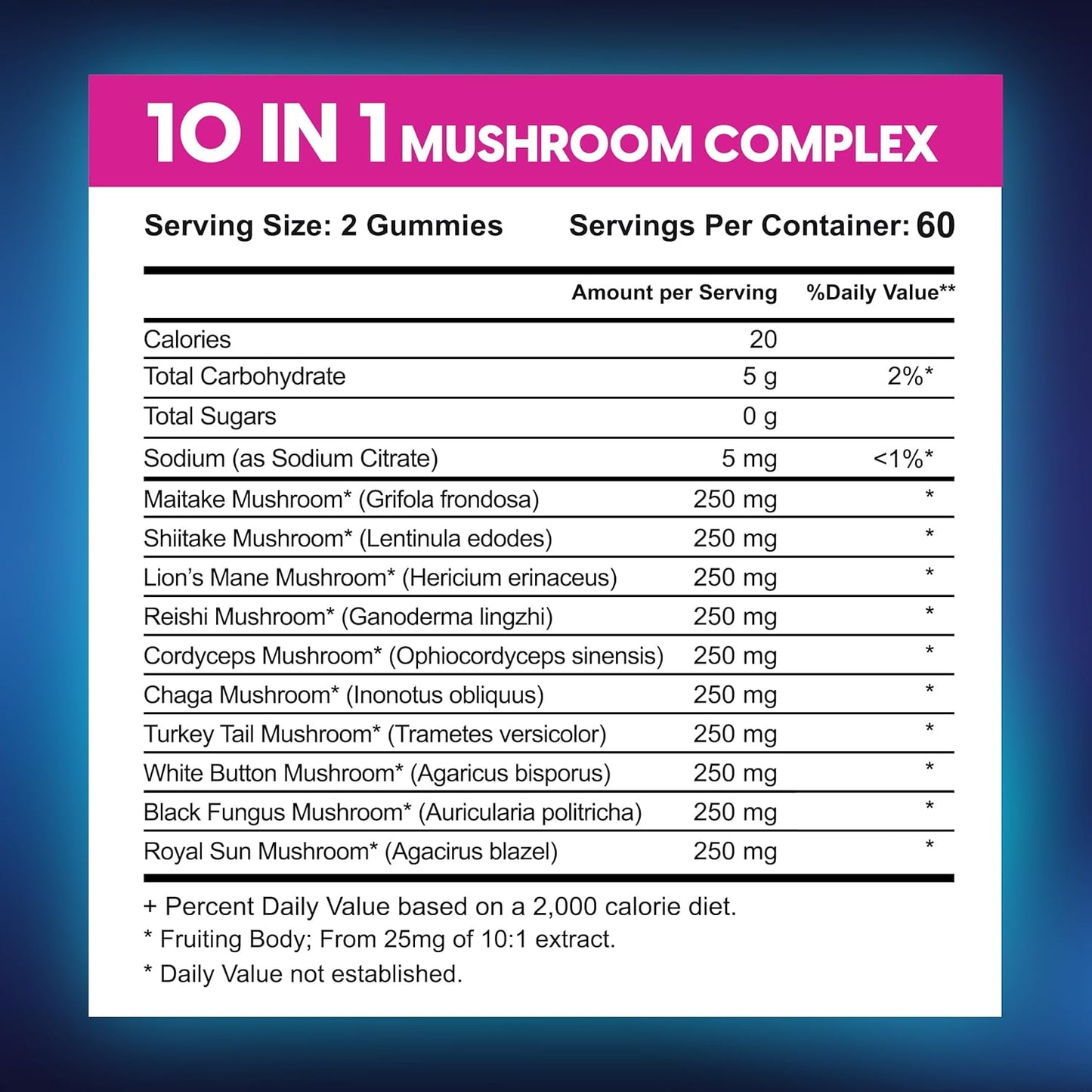 Organic Brain Boost Gummies with Lion’s Mane, Reishi, Cordyceps - Focus & Clarity Support