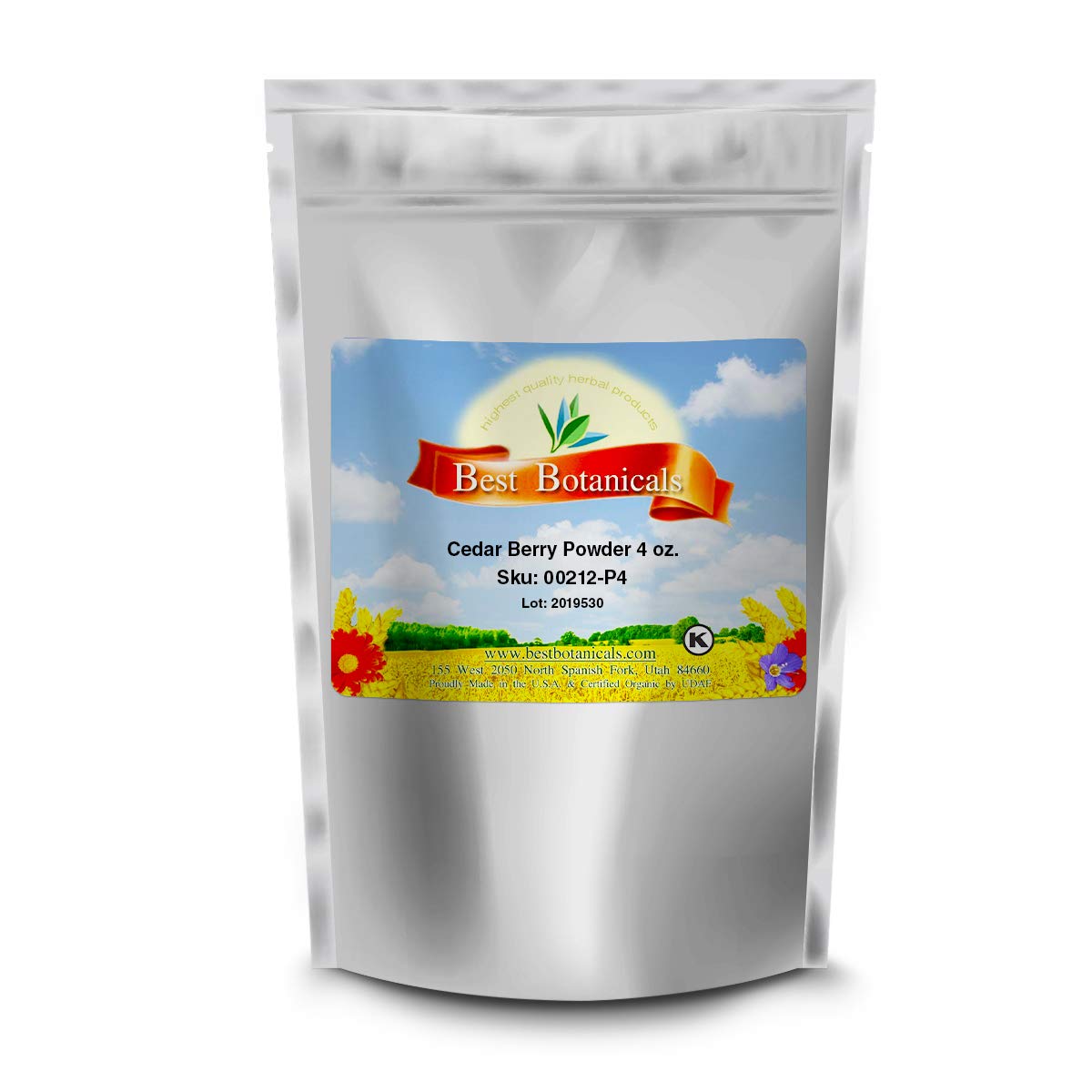Organic Cedar Berry Powder for Pancreatic Enzyme Support - 4 oz. Jar