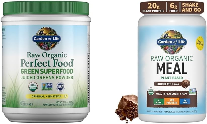 Organic Chocolate Plant-Based Green Superfood Powder & Meal Replacement Shakes
