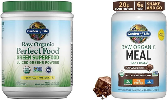 Organic Chocolate Plant-Based Green Superfood Powder & Meal Replacement Shakes