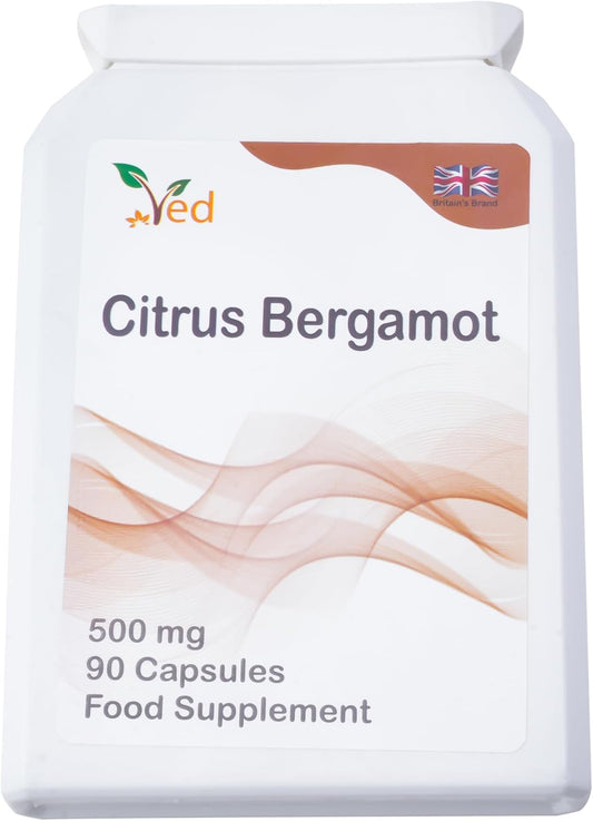 Organic Citrus Bergamot Extract Capsules - 500mg, 90 Count (3 Month Supply) by Ved