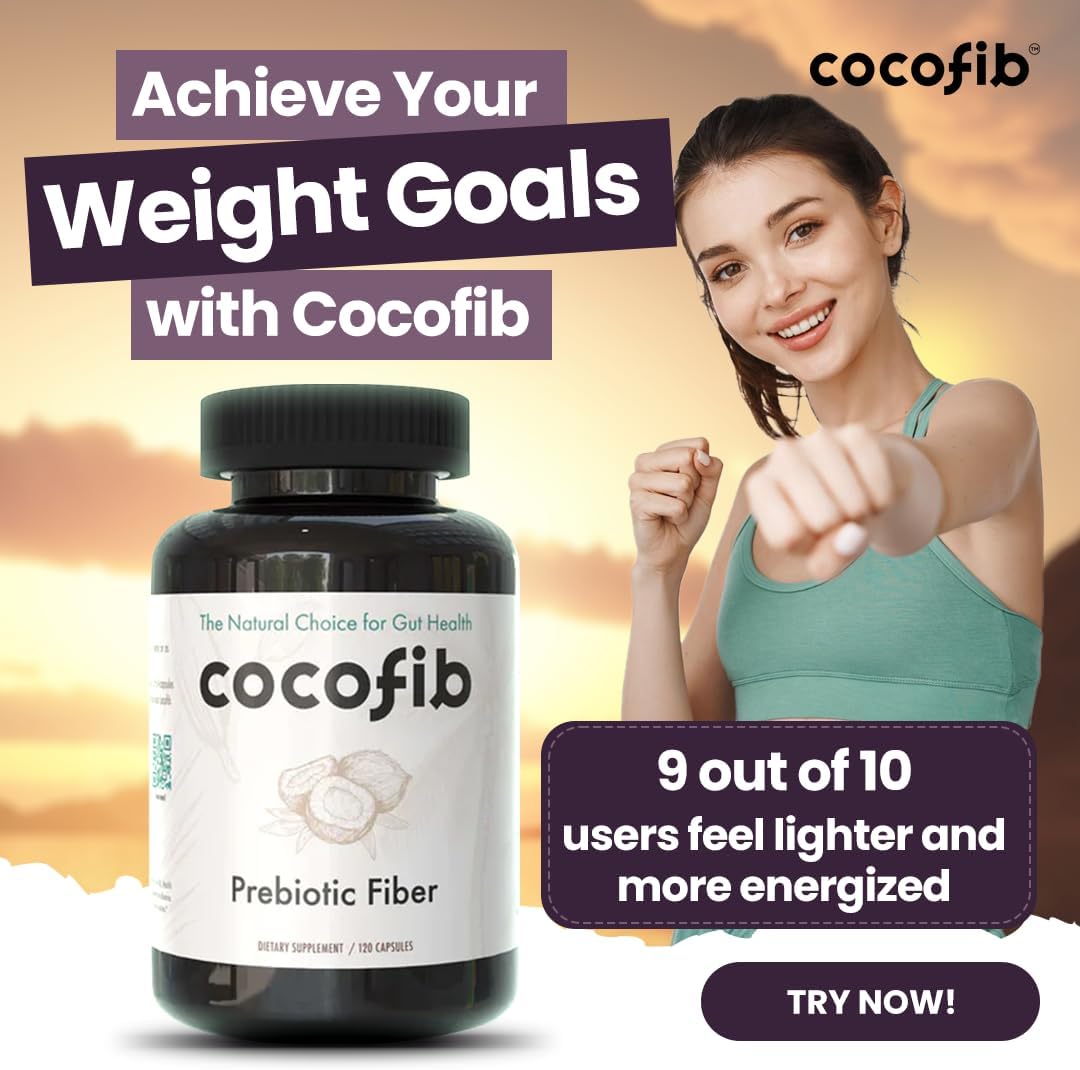 Organic Cocofib Prebiotic Fiber Supplement for Healthy Gut Function