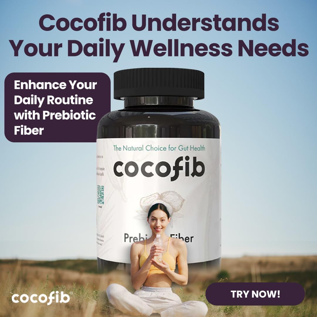 Organic Cocofib Prebiotic Fiber Supplement for Healthy Gut Function