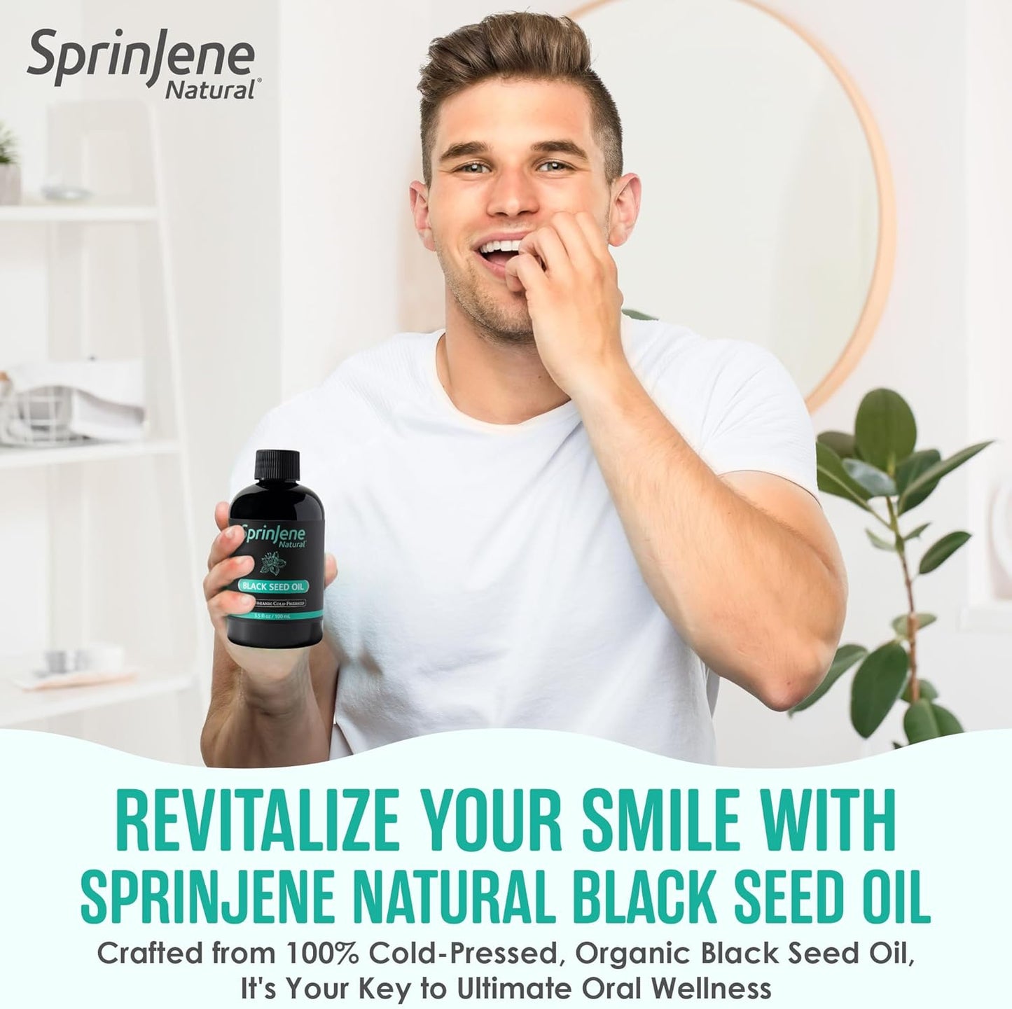 Organic Cold Pressed Black Seed Oil for Oral and Skin Health, 100% Pure Nigella Sativa, Omega 3 6 9, 3.5 fl oz