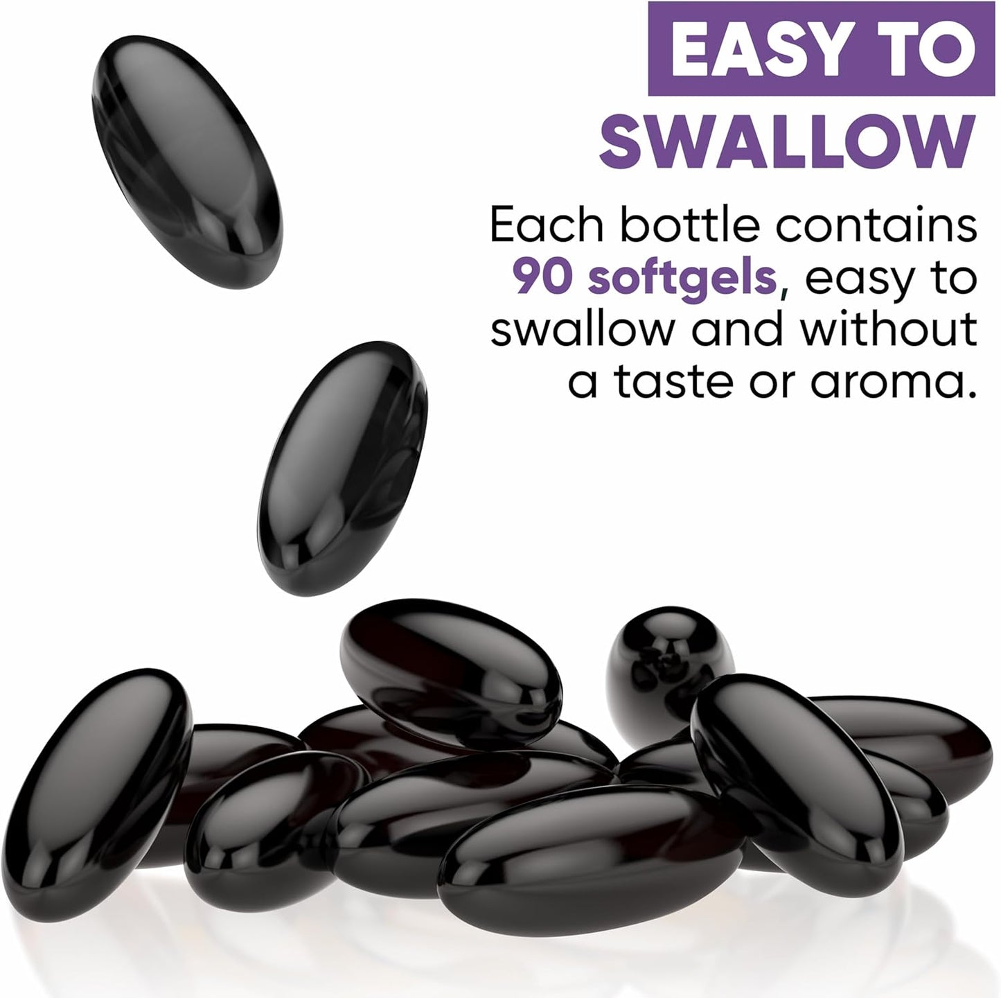 Organic Cold Pressed Black Seed Oil Softgel Capsules - 90 Count - Immunity Support & Overall Health - Herbal Blend