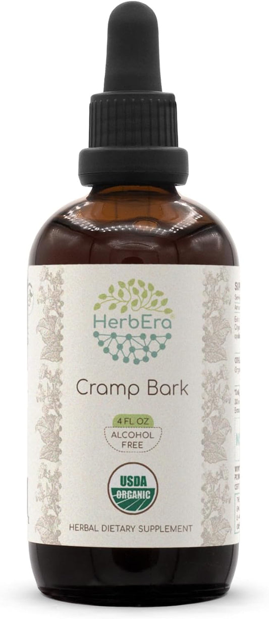 Organic Cramp Bark Tincture | High-Potency Herbal Extract | Alcohol-Free Drops (4 fl oz)