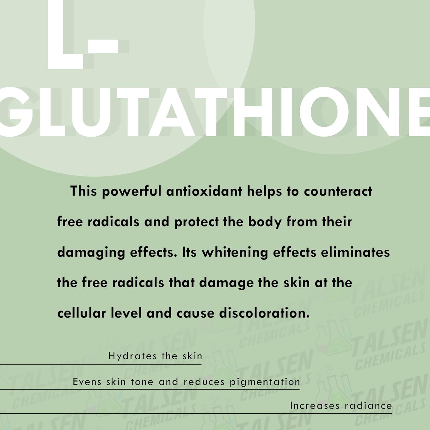 Organic DIY Cosmetic Grade L-Glutathione Powder for Skin (1 oz / 28g) by Talsen Chemicals