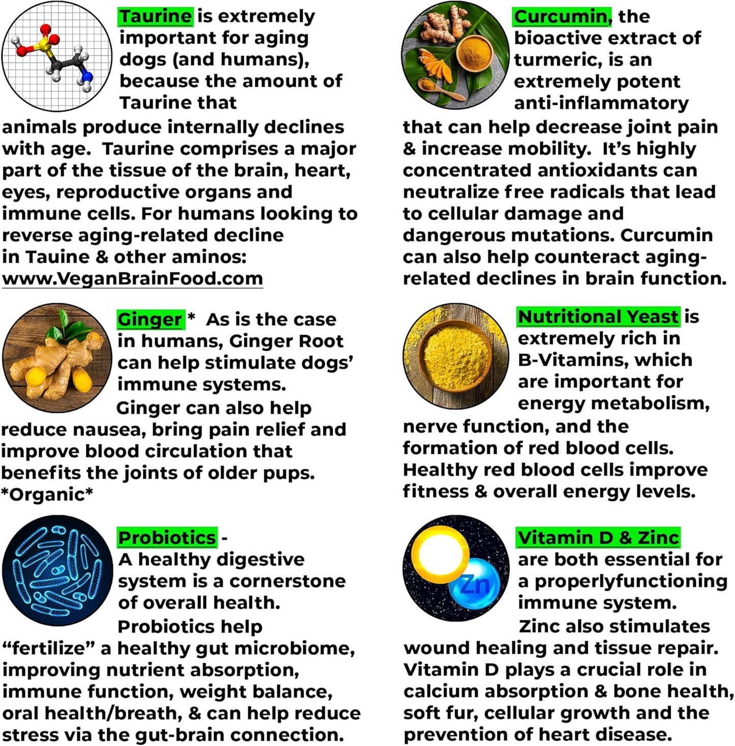 Organic Dog Anti-Aging & Immune Support Supplement with Medicinal Plants & Mushroom Extracts