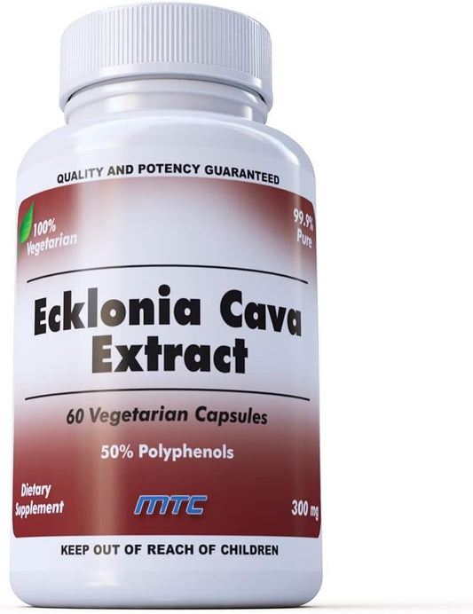 Organic Ecklonia Cava Extract Capsules - 300mg, 50% Polyphenols, 60 Vegan Capsules for Health and Wellbeing