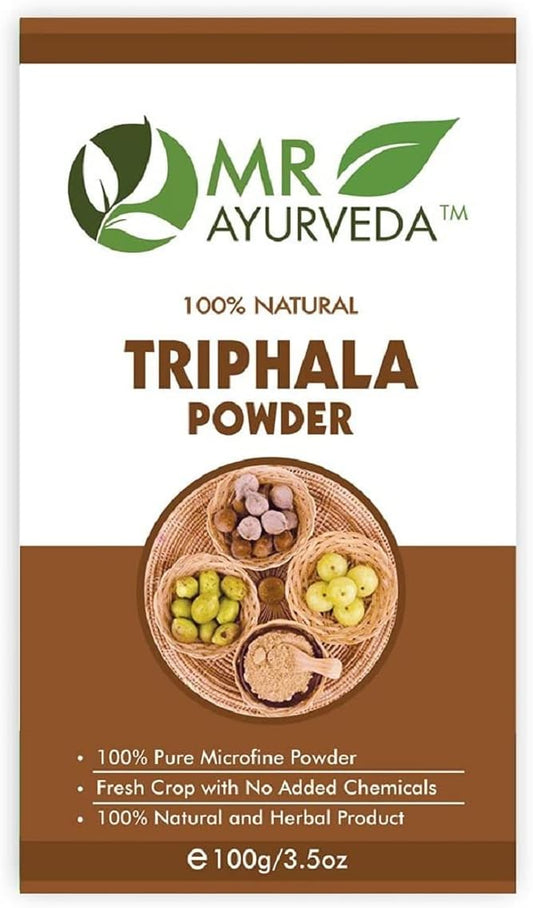 Organic Eleven Zone 100 Pure Triphala Powder for Skin, Hair, and Face - Chemical-Free, 100g