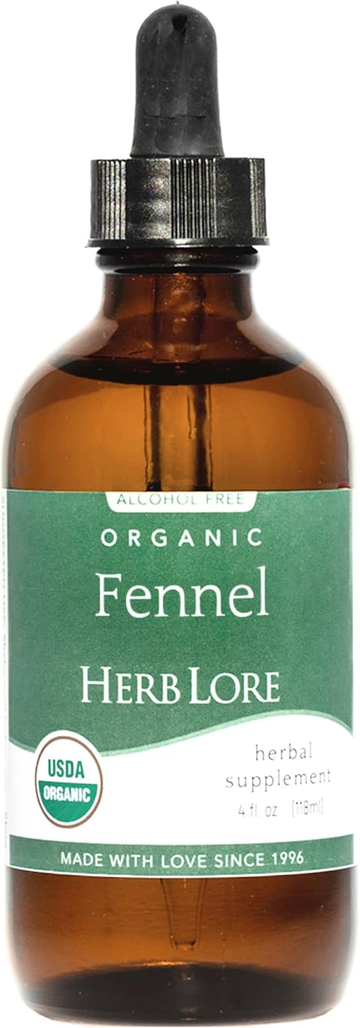 Organic Fennel Tincture for Digestive Support & Breastfeeding - Herb Lore (4 fl oz)