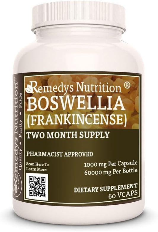 Organic Frankincense Extract Powder Capsules | 1,000mg, 60 Vegan Herbal Supplements | Non-GMO, Gluten/Dairy Free | 2 Month Supply