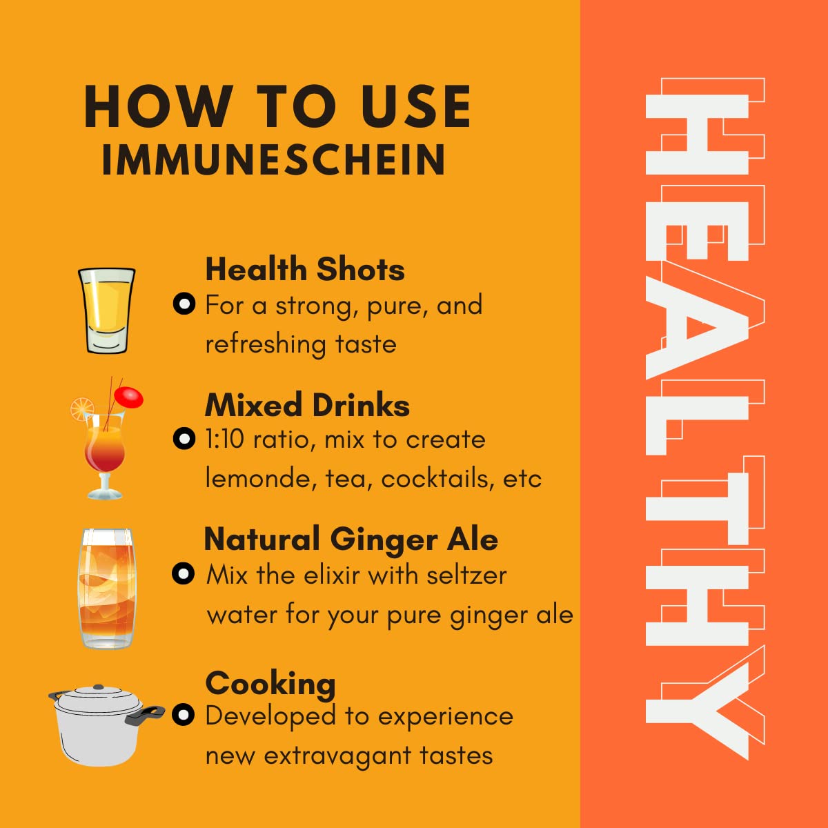 Organic Ginger and Elderberry Elixir Shots - Pure Ingredients, No Preservatives (33.8 fl oz)