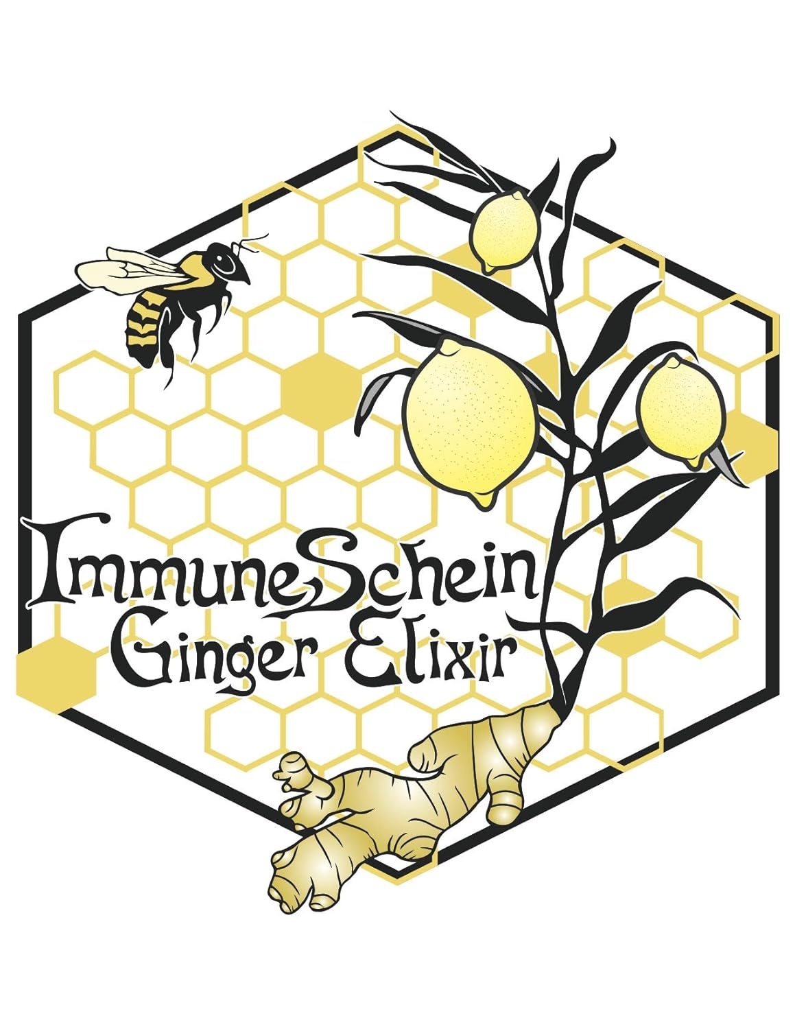 Organic Ginger and Elderberry Elixir Shots - Pure Ingredients, No Preservatives (33.8 fl oz)