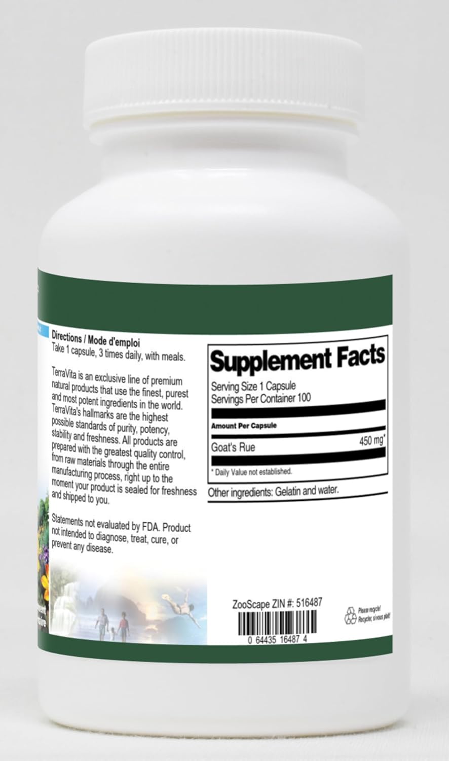 Organic Goat's Rue Supplement - 900 mg Total - Two Pack