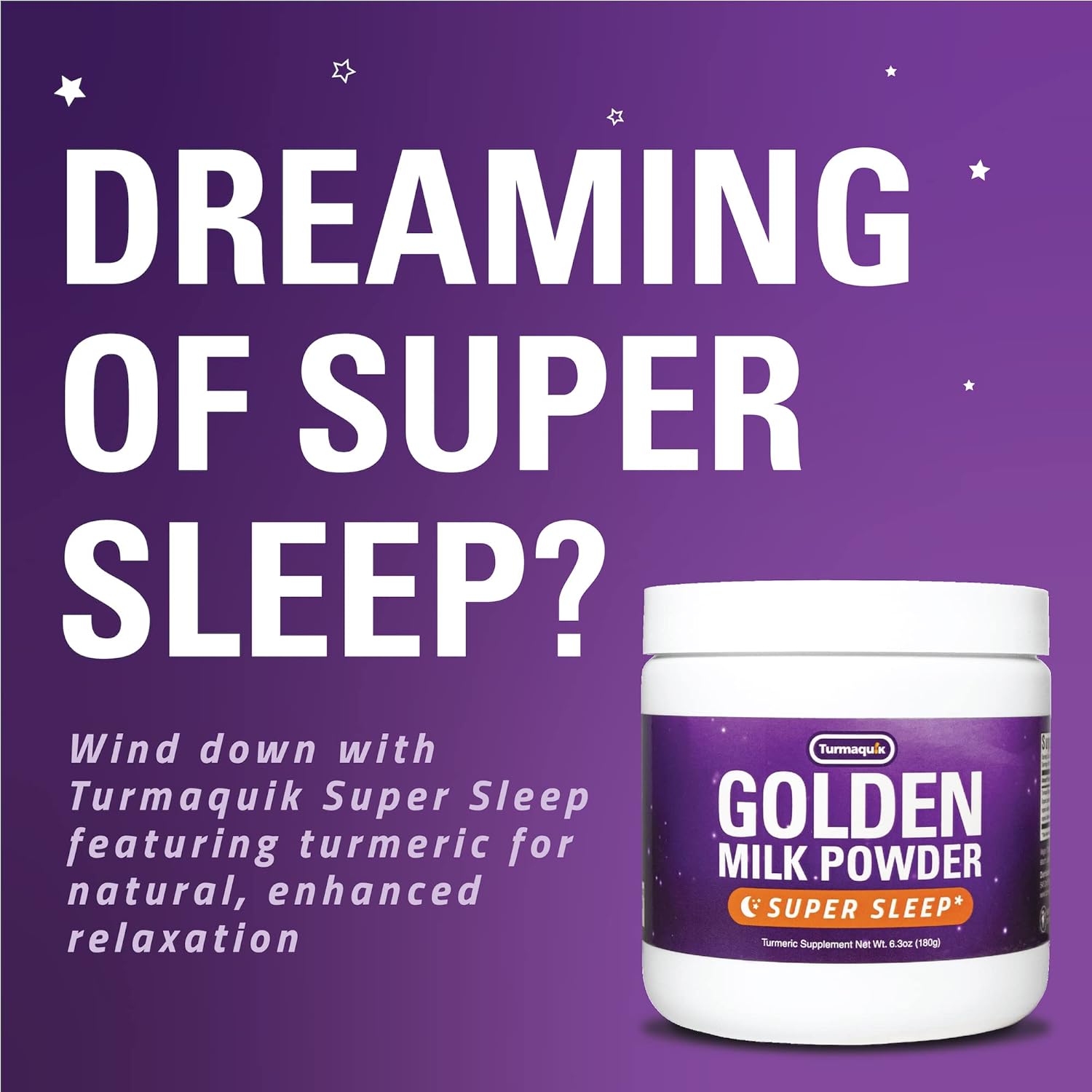Organic Golden Moon Milk Turmeric Powder Mix with Super Sleep and Superfood Blend of Natural Ingredients